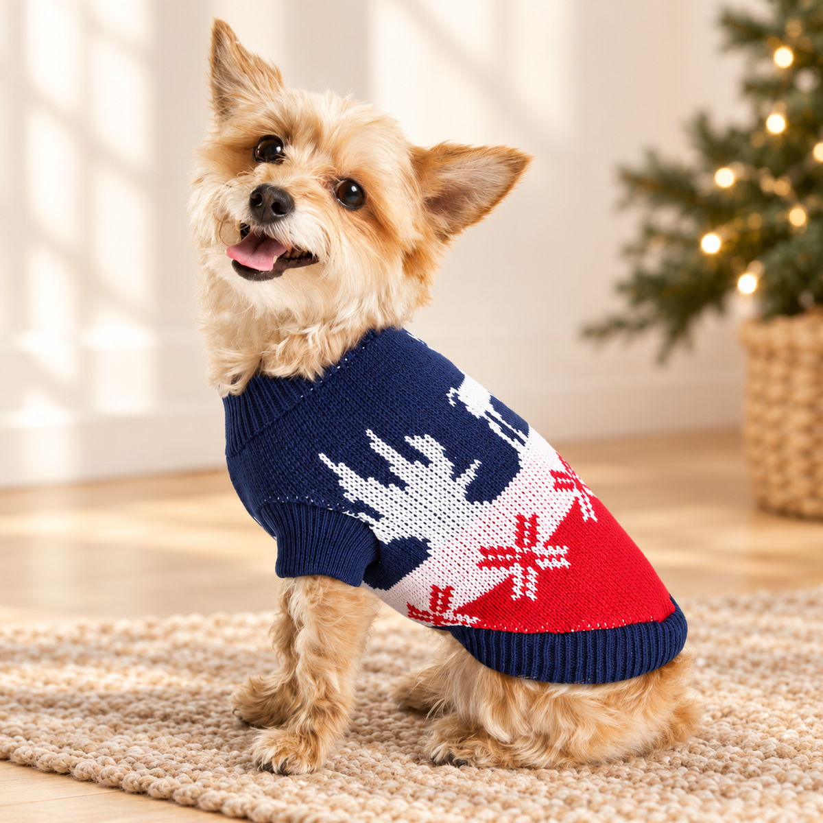 Reindeer & Snowflake Christmas Pet Jumper